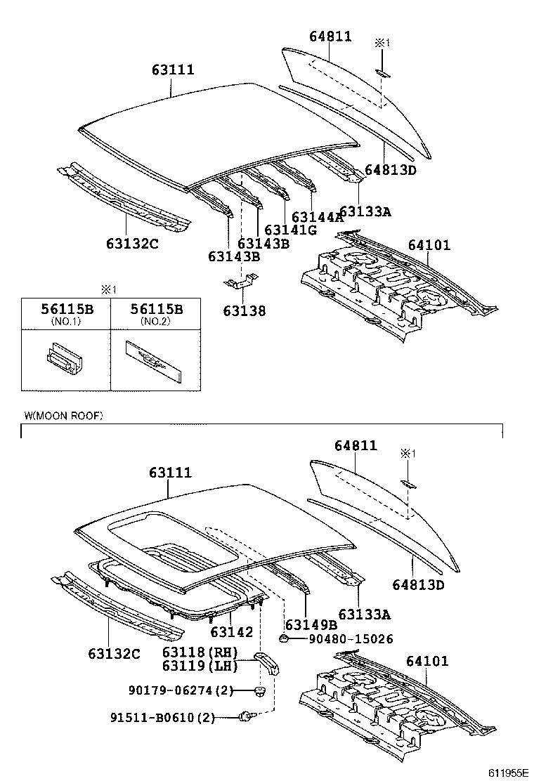 64101-02151 PANEL SUB-ASSY, UPPER BACK product image
