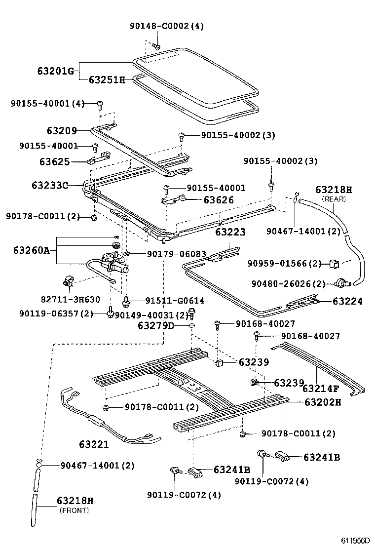 64101-02151 PANEL SUB-ASSY, UPPER BACK product image
