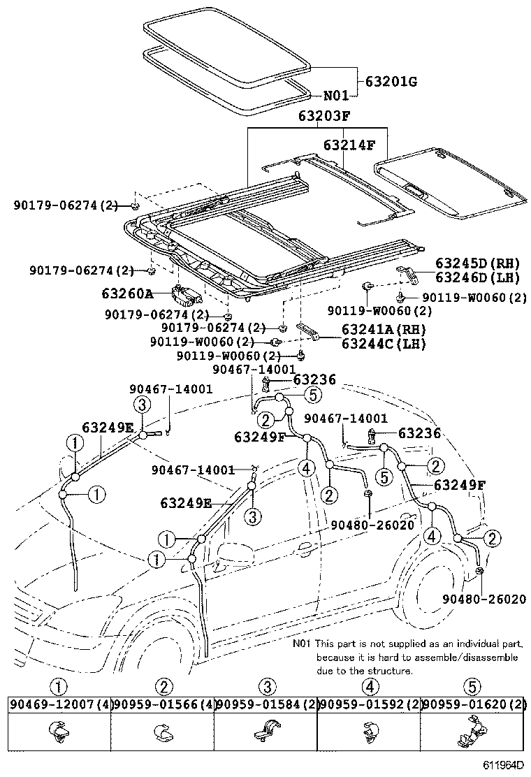 63111-0F030 PANEL, ROOF product image