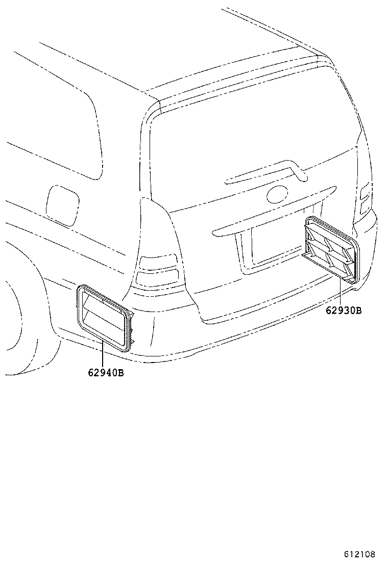 62940-0K040 DUCT ASSY, QUARTER VENT, RH product image
