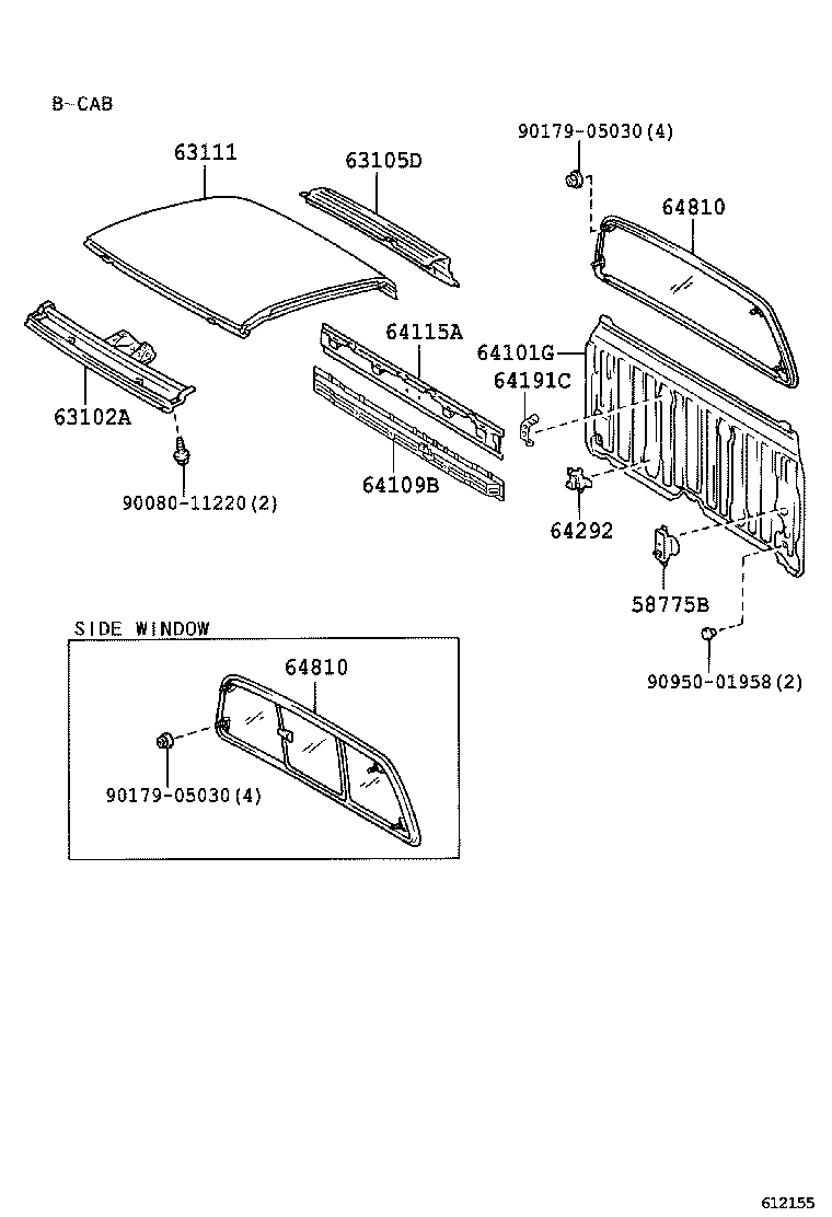 64111-0C013 PANEL SUB-ASSY, BACK product image