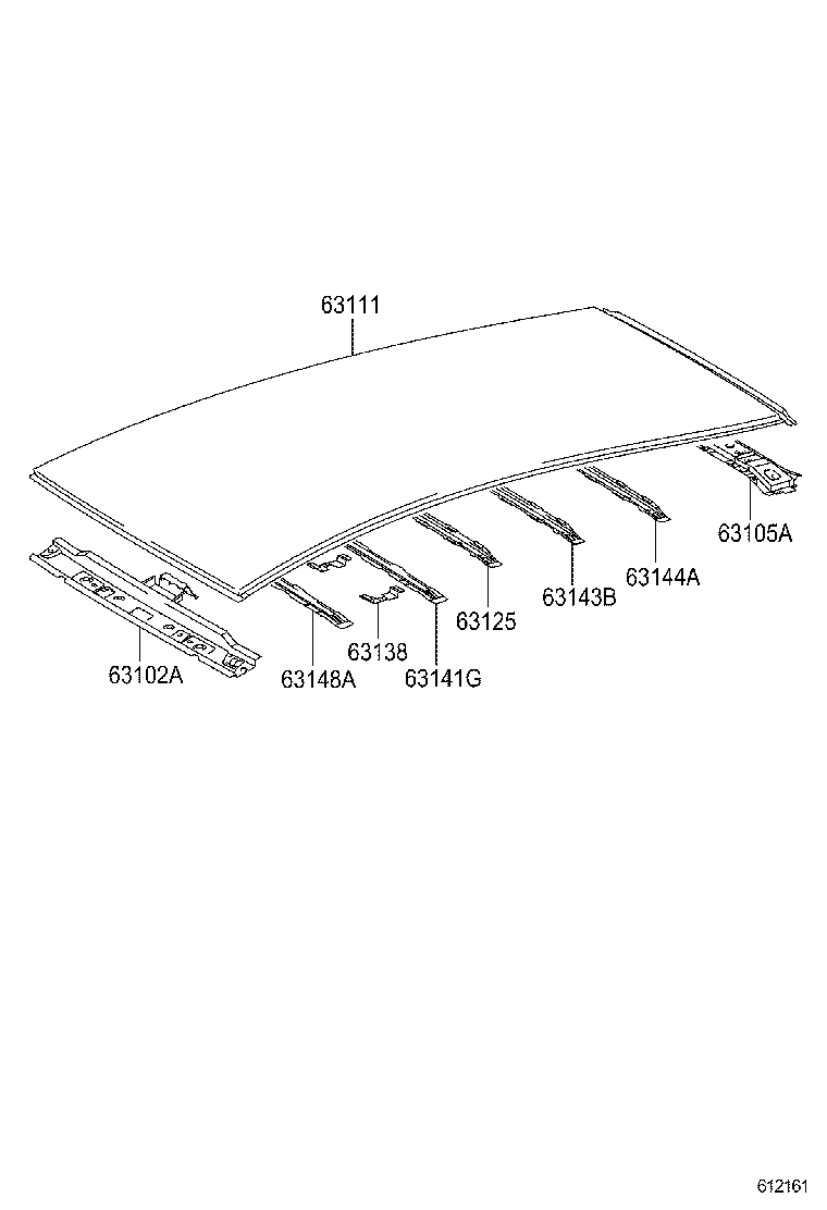 63111-52210 PANEL, ROOF product image
