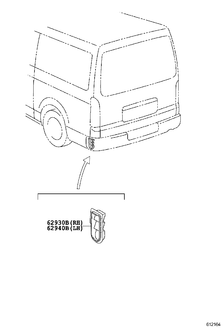 62930-26010 DUCT ASSY, QUARTER VENT, RH product image