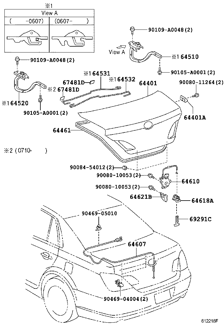 Toyota 64401-AC070 PANEL SUB-ASSY, LUGGAGE COMPARTMENT DOOR