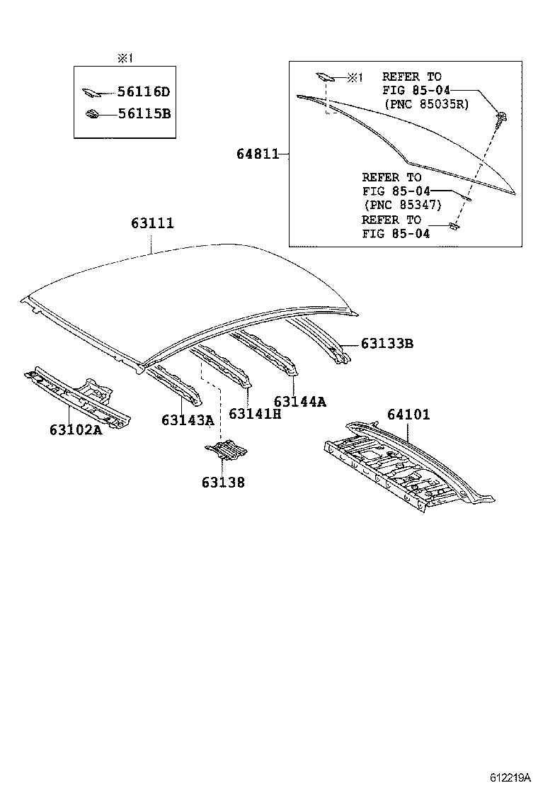 64811-2D810 GLASS, BACK WINDOW product image