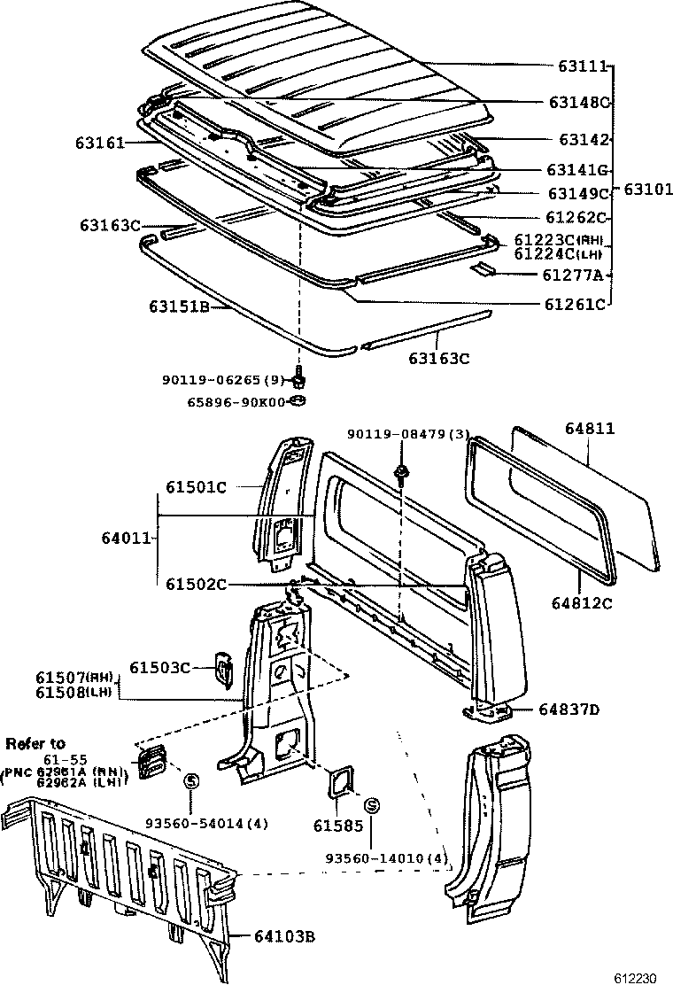 63141-60040 REINFORCEMENT, ROOF PANEL, NO.1 product image