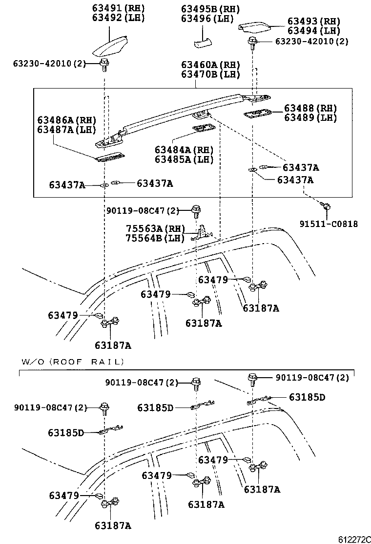 63111-60540 PANEL, ROOF product image
