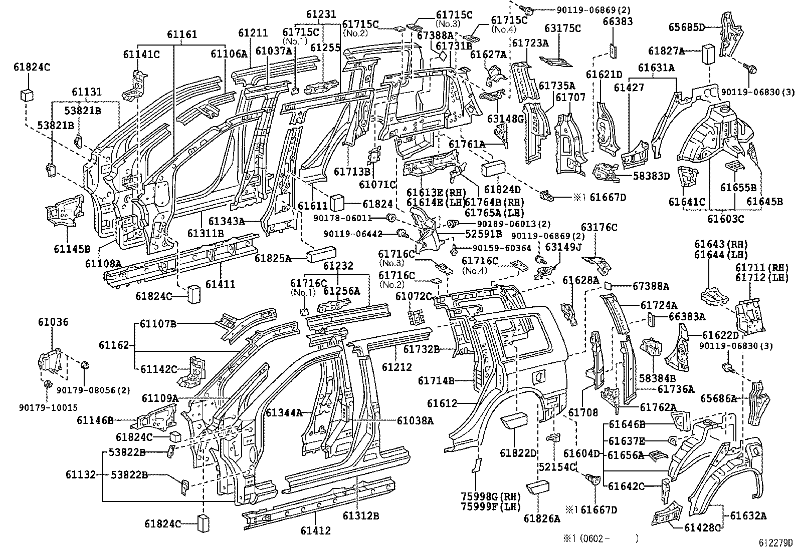 61401-48040 PANEL, ROCKER, OUTER RH product image