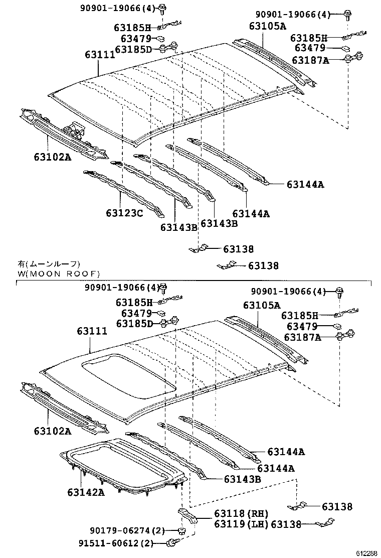 63201-48111 GLASS SUB-ASSY, SLIDING ROOF product image