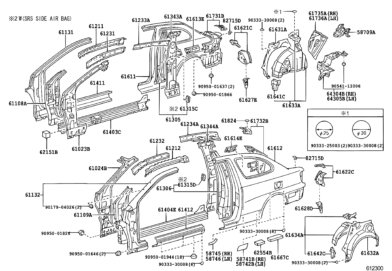 61602-52050 PANEL, QUARTER, LH product image