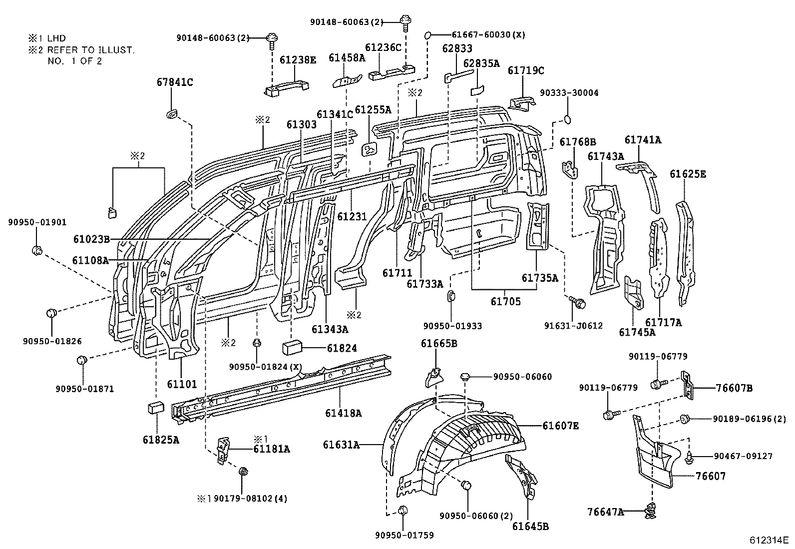 61718-60030 REINFORCEMENT, QUARTER PANEL EXTENSION, LH product image