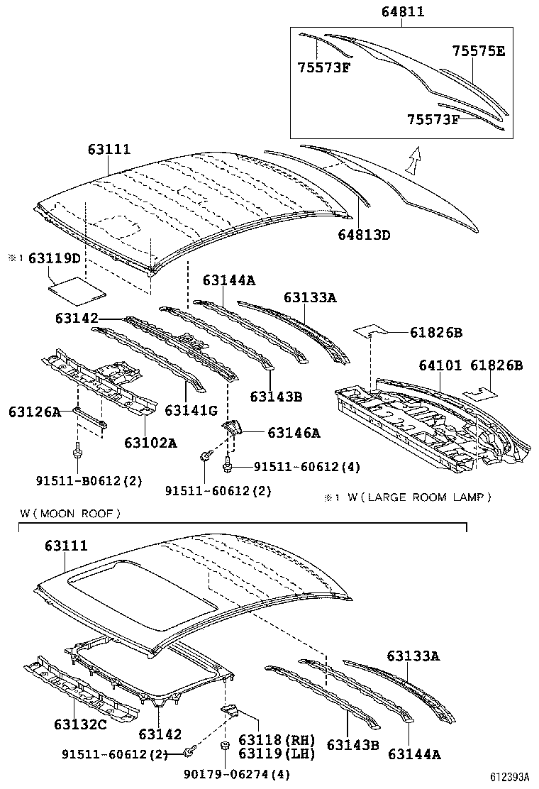 63111-0P010 PANEL, ROOF product image