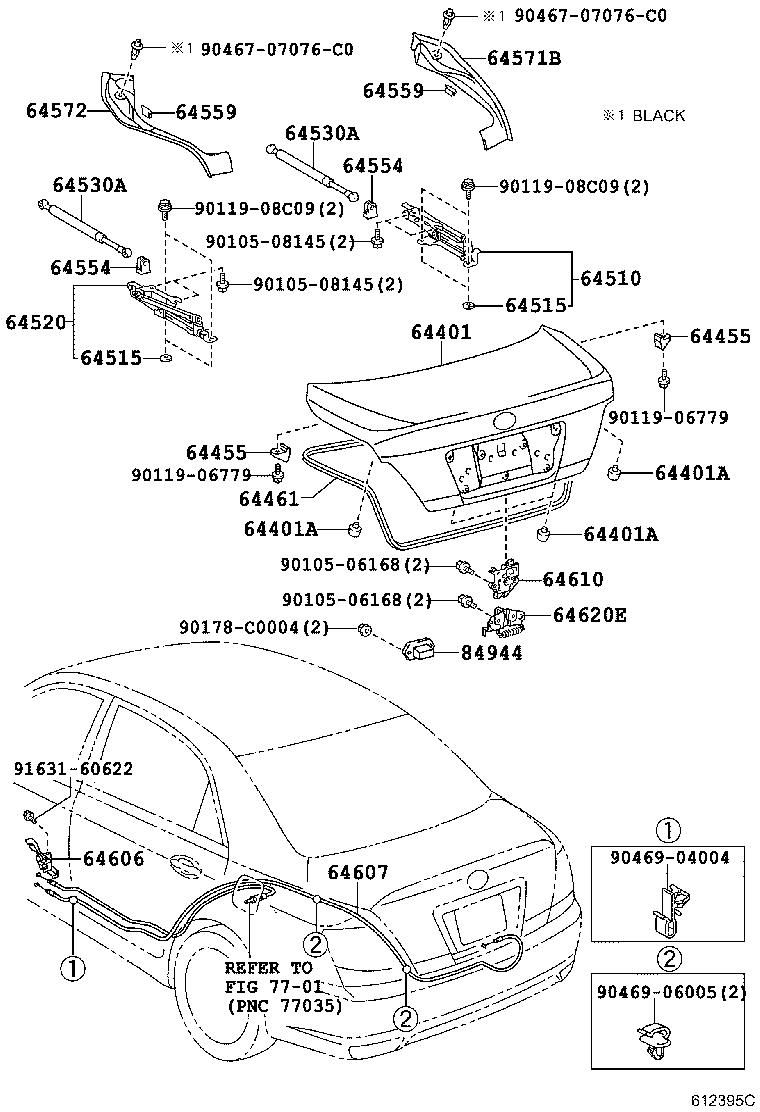 64455-22020 CUSHION, LUGGAGE COMPARTMENT DOOR SIDE, RH product image