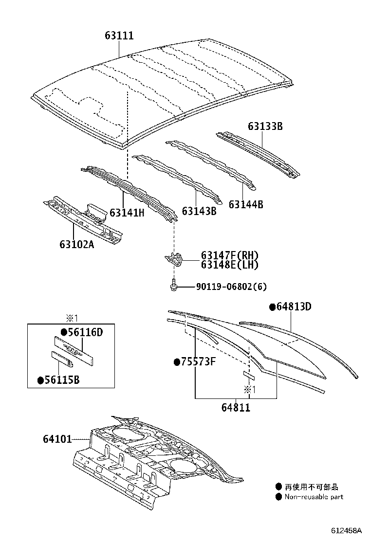Toyota 64801-52101 GLASS, BACK WINDOW