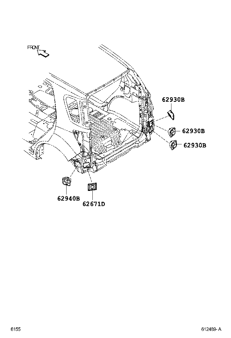 Toyota 62930-B2020 DUCT ASSY, QUARTER VENT, RH