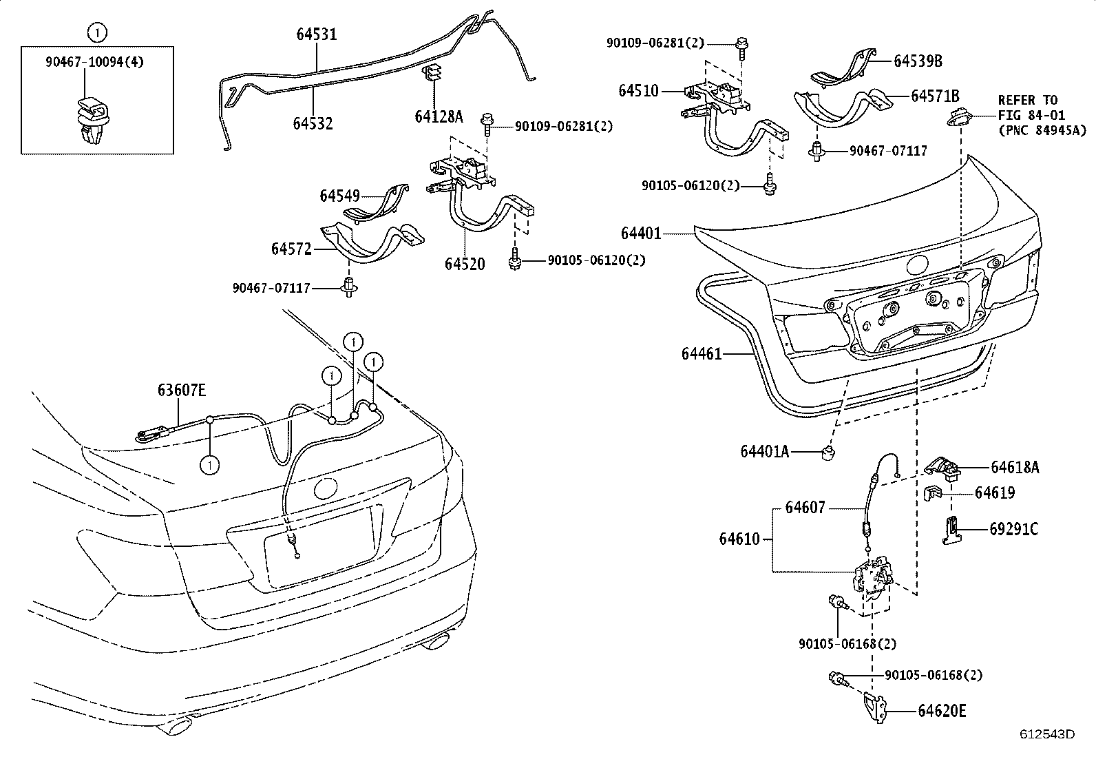 Toyota 64401-33550 PANEL SUB-ASSY, LUGGAGE COMPARTMENT DOOR