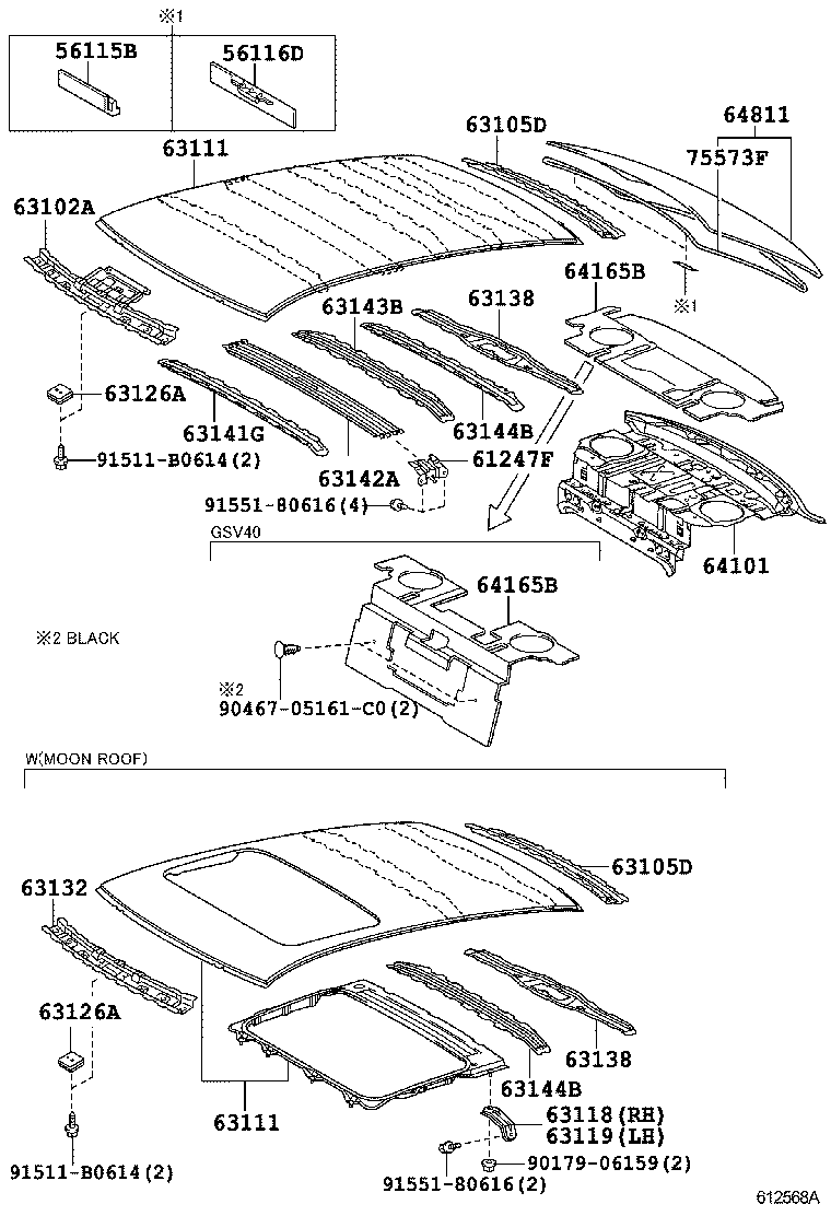 63103-06020 REINFORCEMENT, ROOF PANEL, NO.2 product image