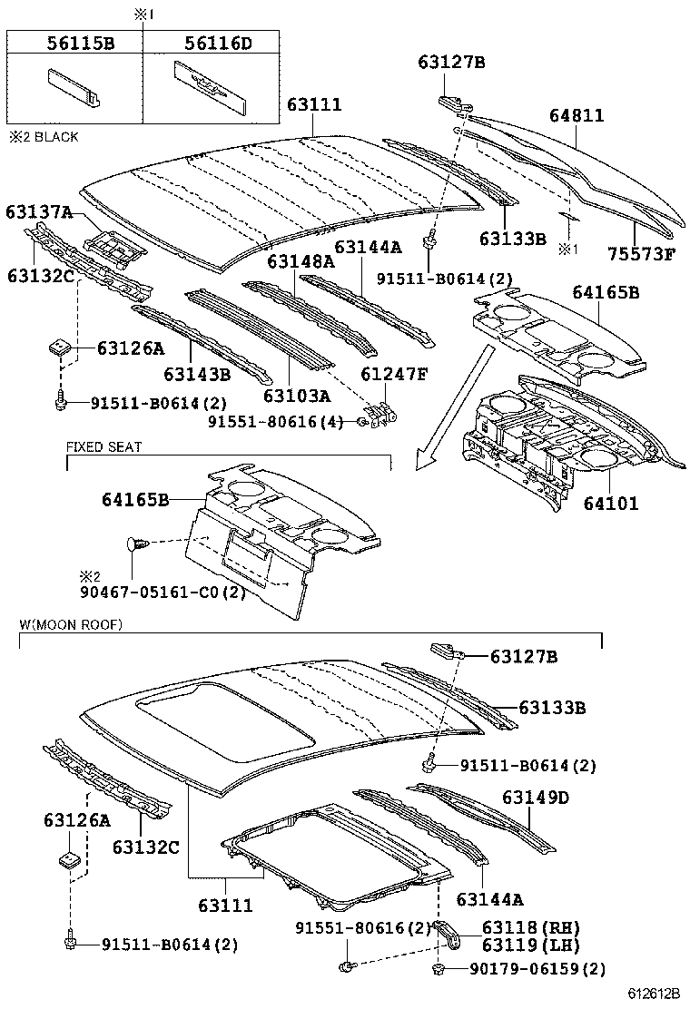 63111-06360 PANEL, ROOF product image