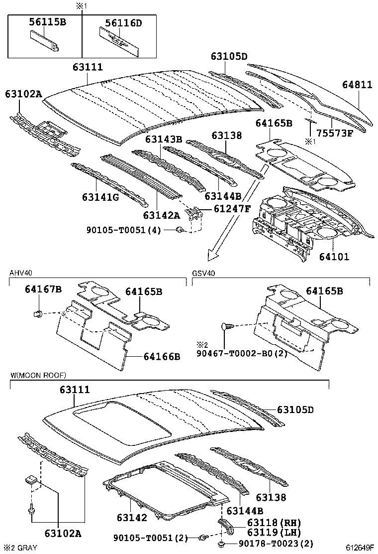 63103-06020 REINFORCEMENT, ROOF PANEL, NO.2 product image