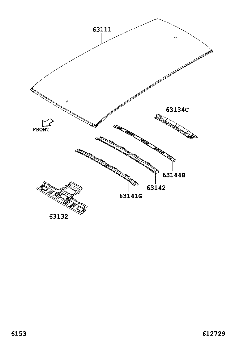 63111-BZ070 PANEL, ROOF product image