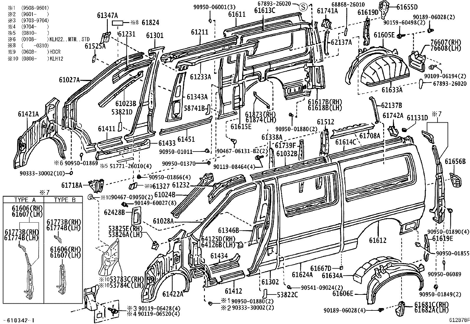 61027-26090 PILLAR SUB-ASSY, FRONT BODY, OUTER RH product image