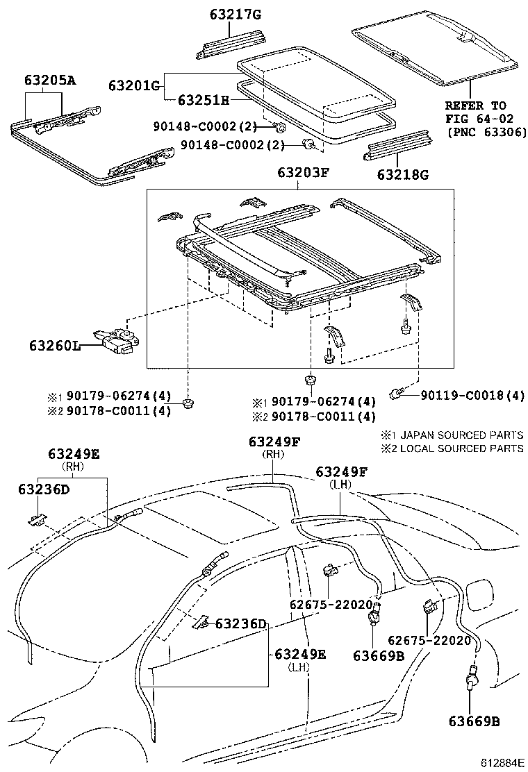 63102-02100 PANEL SUB-ASSY, WINDSHIELD HEADER product image