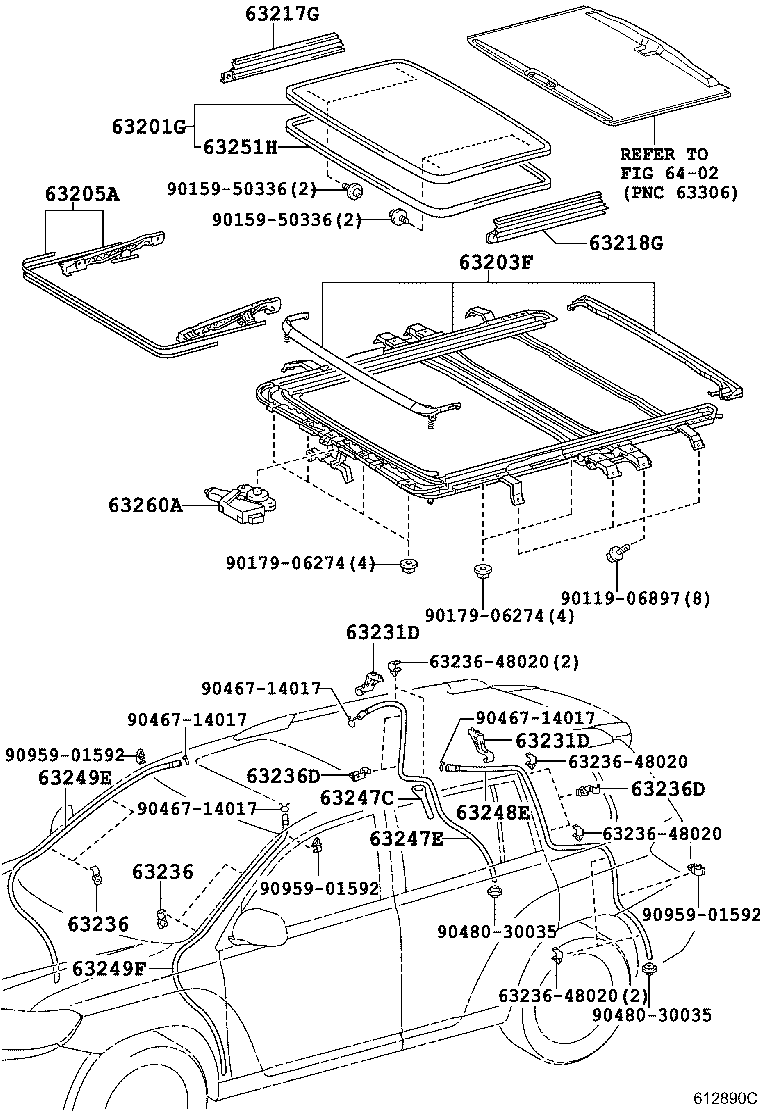 63142-48040 REINFORCEMENT, ROOF PANEL, NO.2 product image