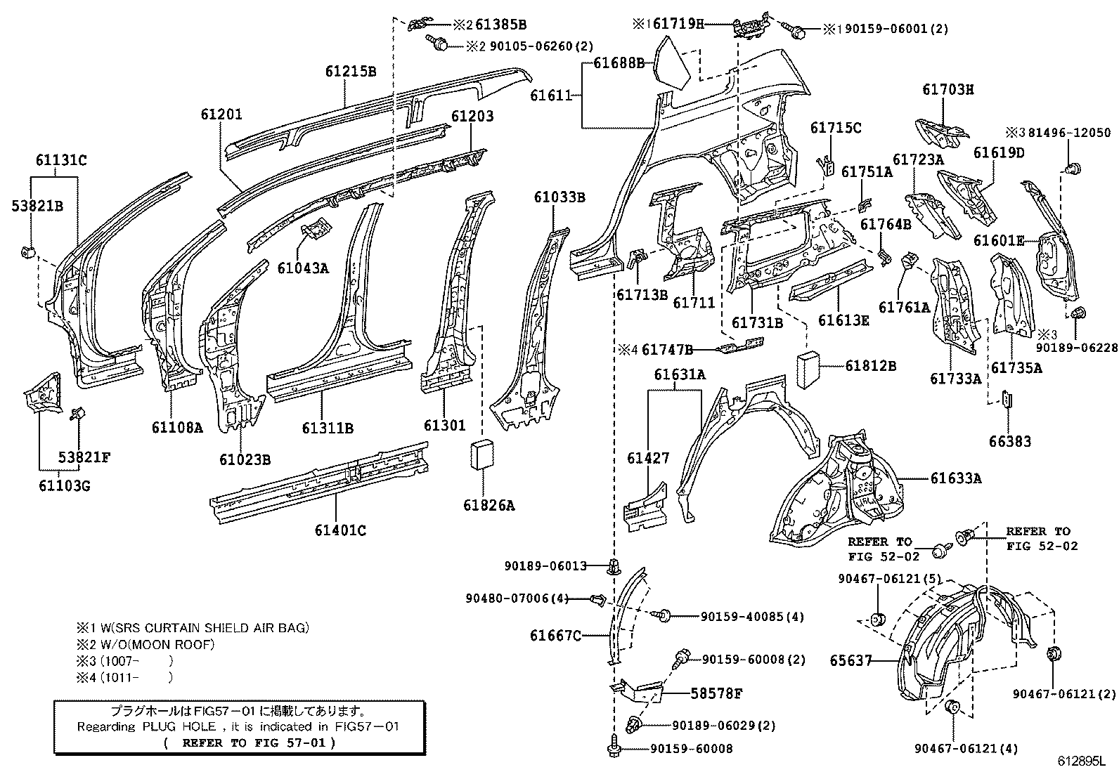 61401-48901 PANEL SUB-ASSY, ROCKER, OUTER RH product image