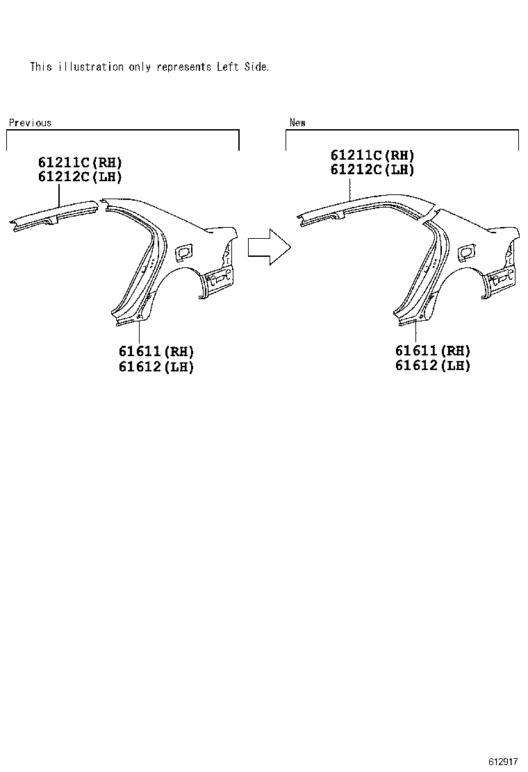 61339-50030 SEAL, CENTER BODY PILLAR, INNER NO.1 product image