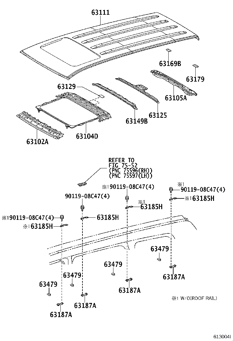 63111-60600 PANEL, ROOF product image