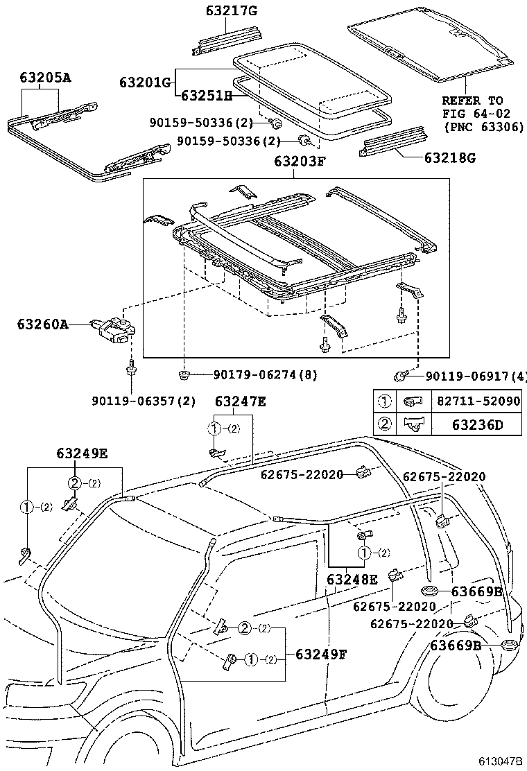 63149-12040 BRACKET, ROOF PANEL REINFORCEMENT, NO.2 product image