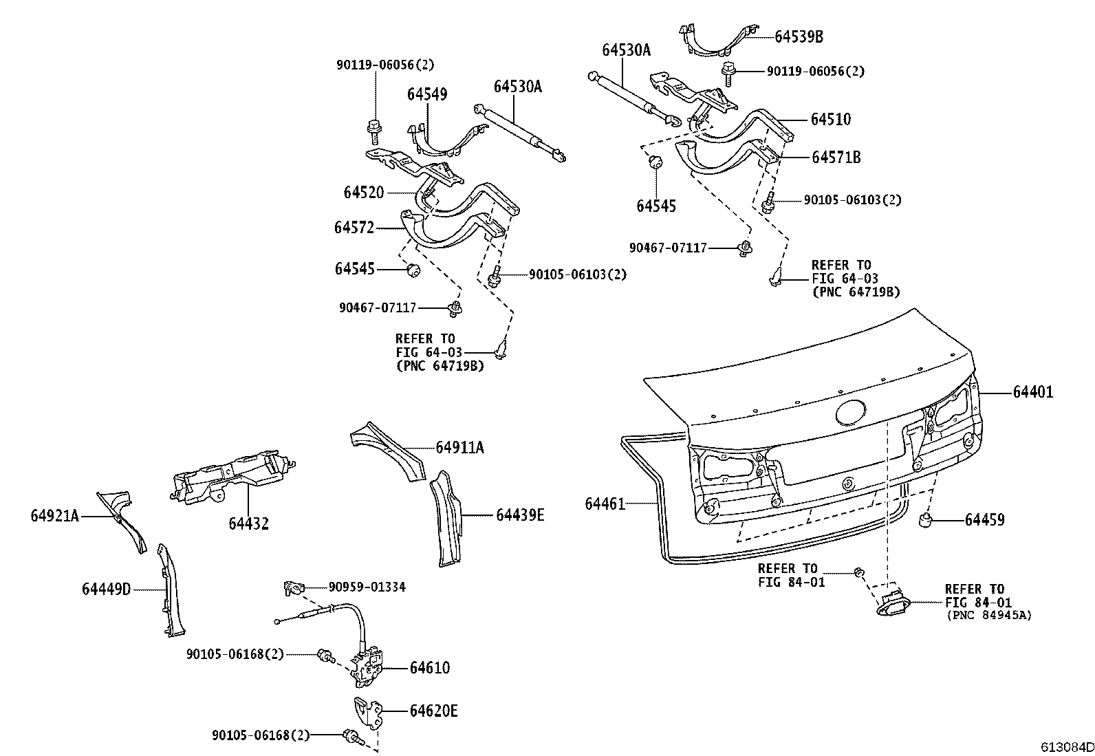 64401-53170 PANEL SUB-ASSY, LUGGAGE COMPARTMENT DOOR product image