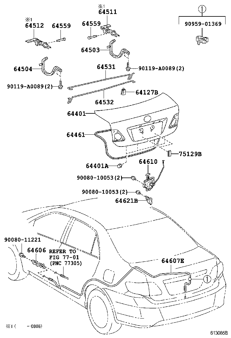 Toyota 90084-54011 CUSHION(FOR LUGGAGE COMPARTMENT DOOR PANEL)