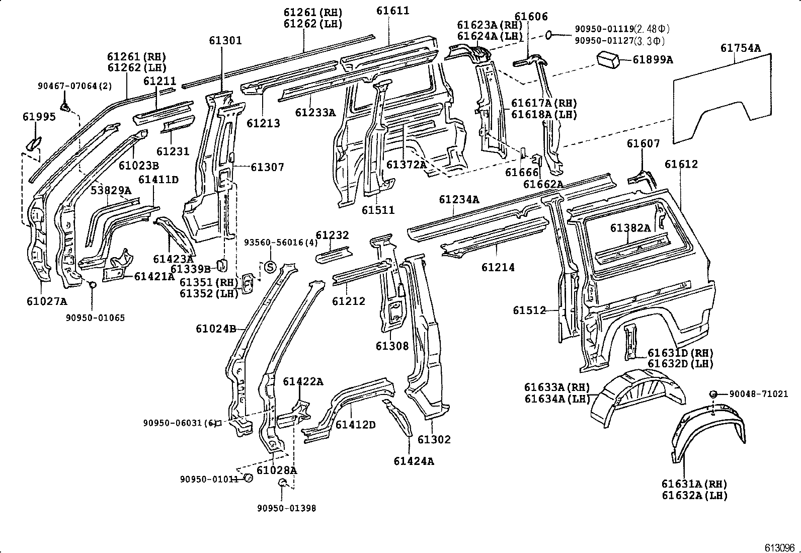 61601-95776 PANEL, QUARTER, RH product image