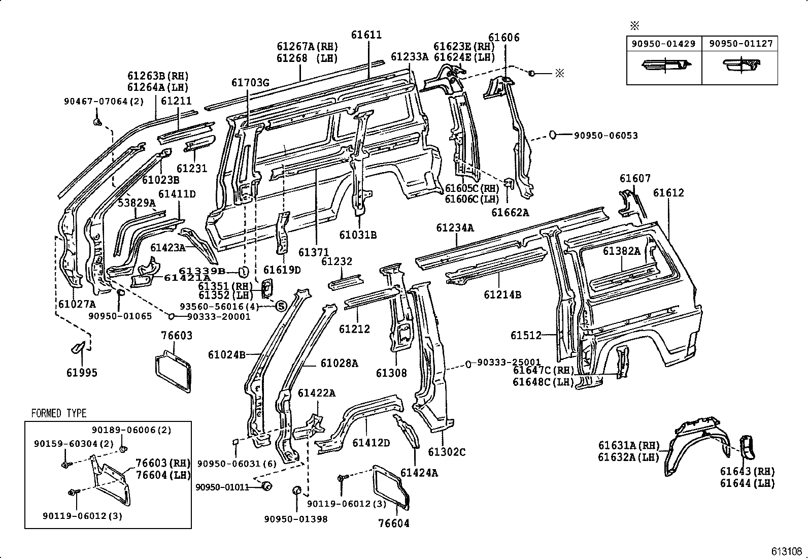 76604-95713 MUDGUARD SUB-ASSY, FRONT FENDER, LH product image