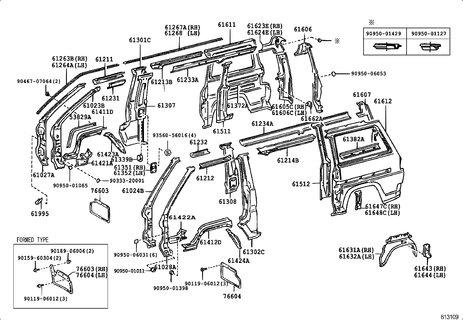 76604-95713 MUDGUARD SUB-ASSY, FRONT FENDER, LH product image
