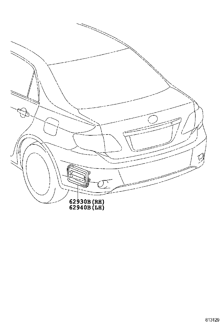 62940-02100 DUCT ASSY, QUARTER VENT, RH product image