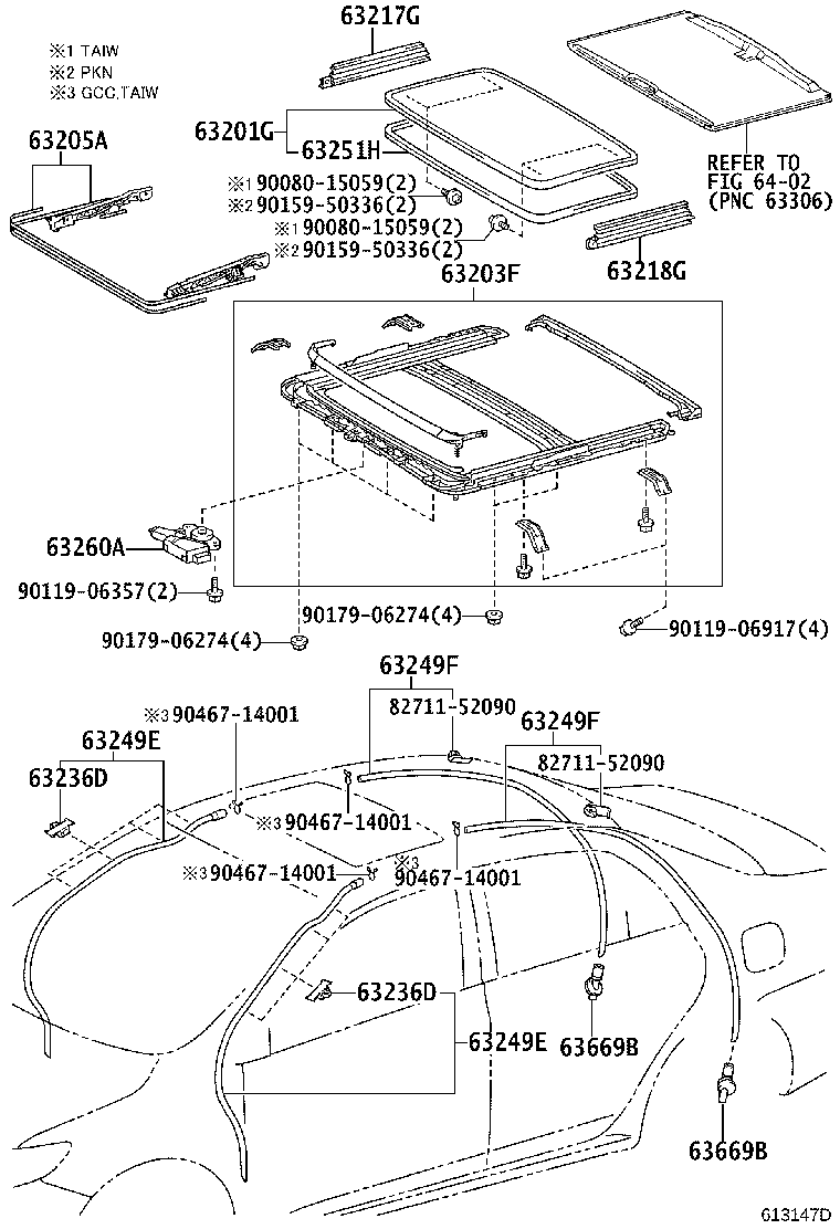 63101-02901 PANEL SUB-ASSY, ROOF product image