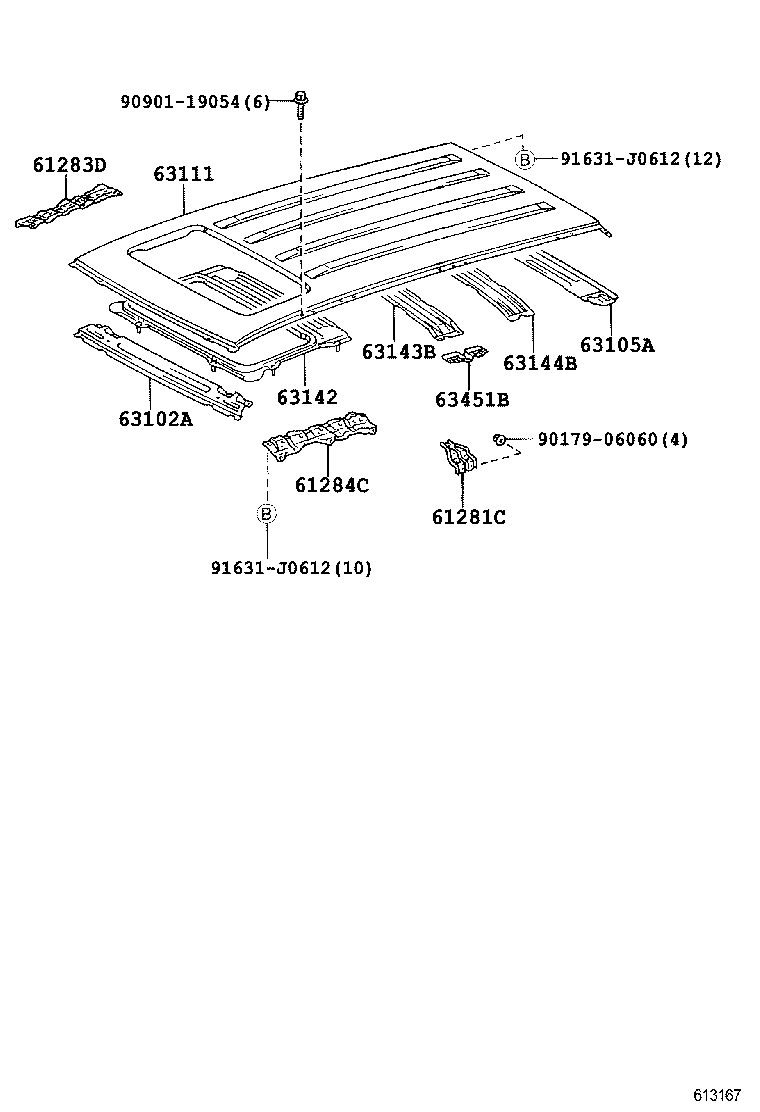 63200-60140 HOUSING SUB-ASSY, SLIDING ROOF product image