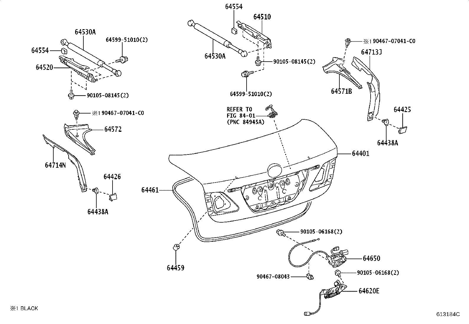 64461-30320 WEATHERSTRIP, LUGGAGE COMPARTMENT DOOR product image