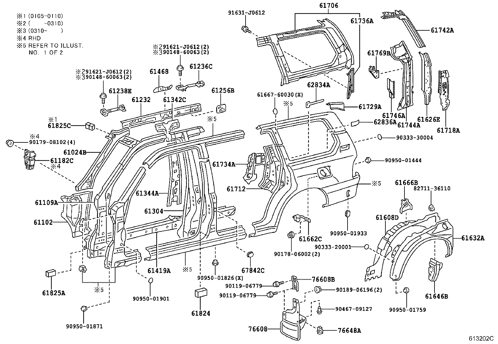 61718-60030 REINFORCEMENT, QUARTER PANEL EXTENSION, LH product image