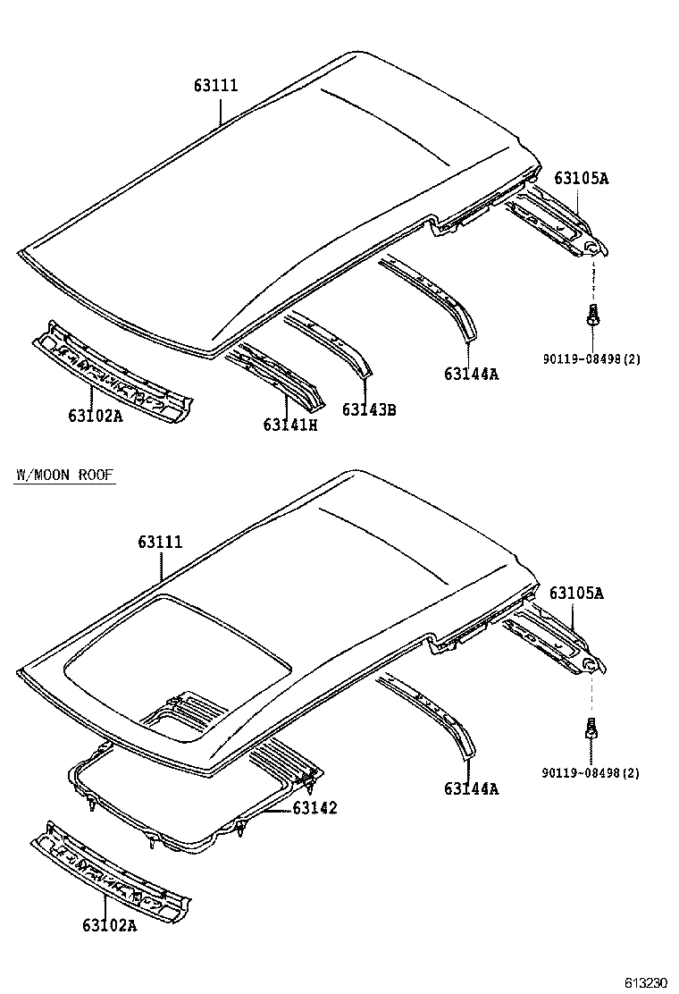 63111-12340 PANEL, ROOF product image