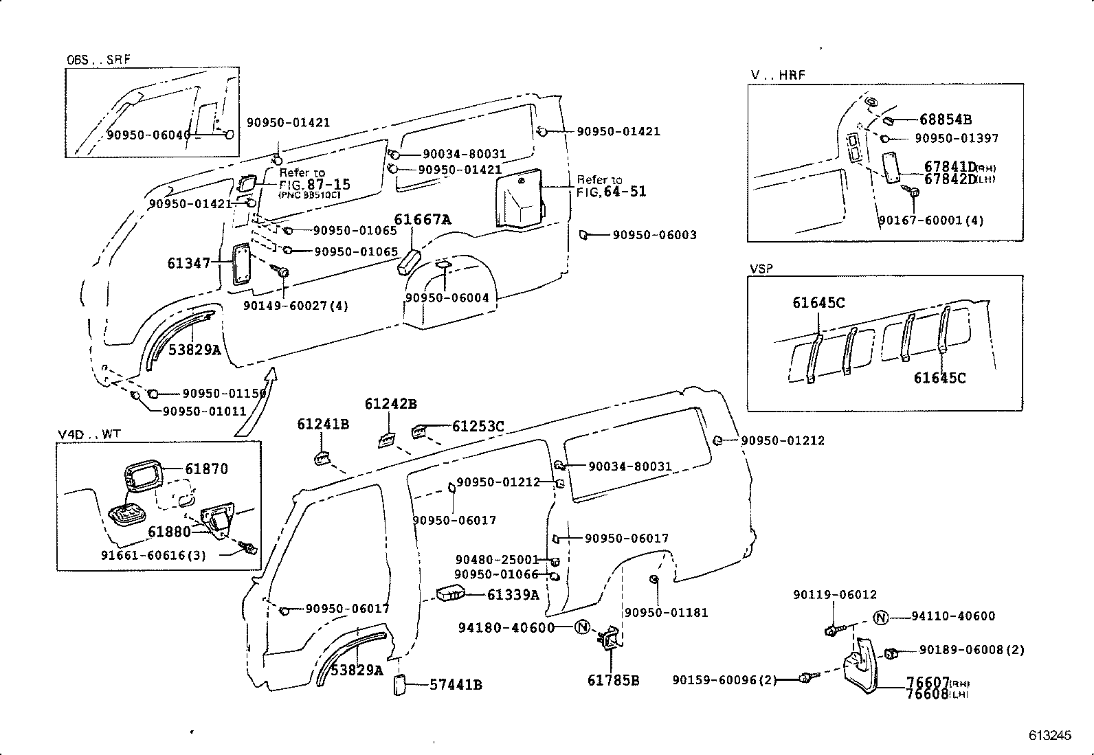 61024-94351 PILLAR SUB-ASSY, FRONT BODY, INNER LH product image