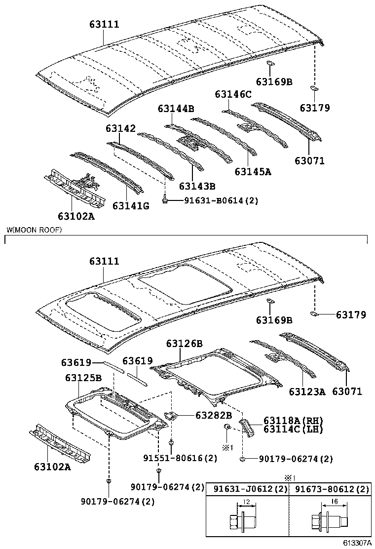 63111-28280 PANEL, ROOF product image