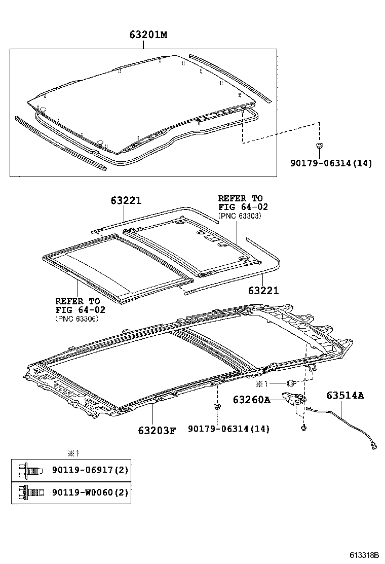 63126-05010 REINFORCEMENT, ROOF PANEL, REAR NO.2 product image