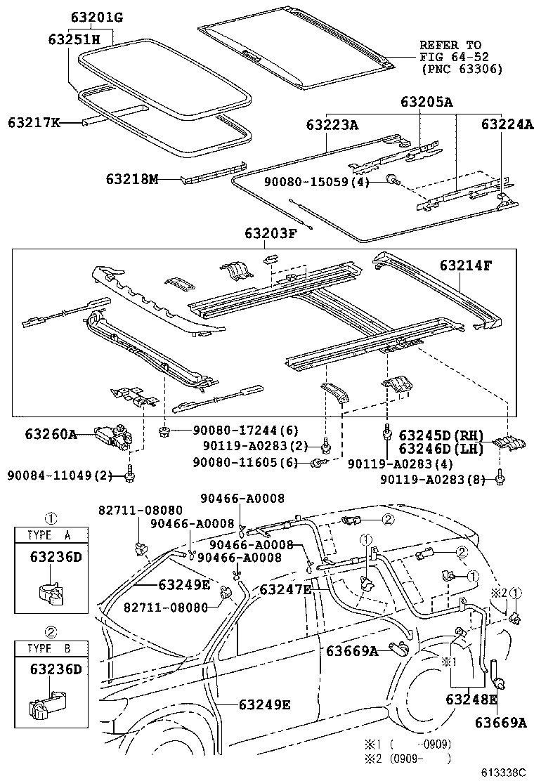 63103-0C050 REINFORCEMENT SUB-ASSY, ROOF PANEL product image
