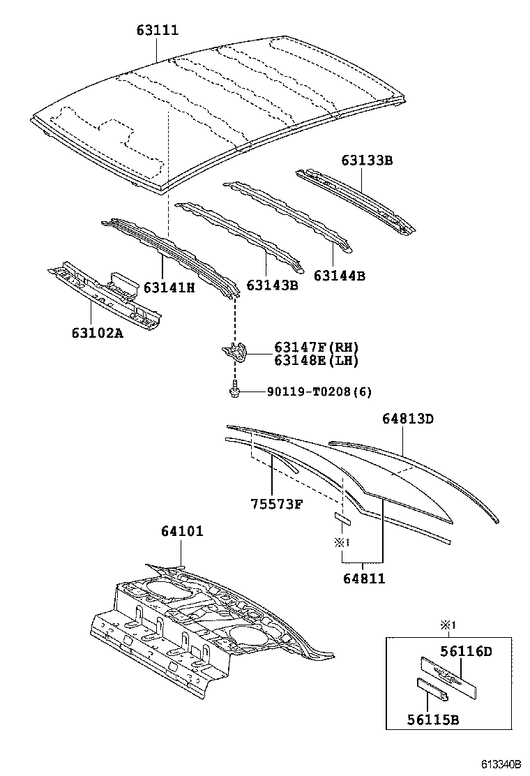 64801-0D901 GLASS, BACK WINDOW product image
