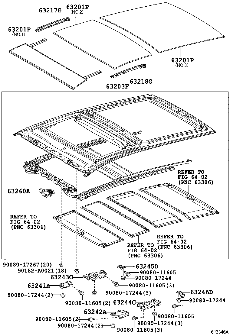 Toyota 63144-0T010 REINFORCEMENT, ROOF PANEL, NO.4