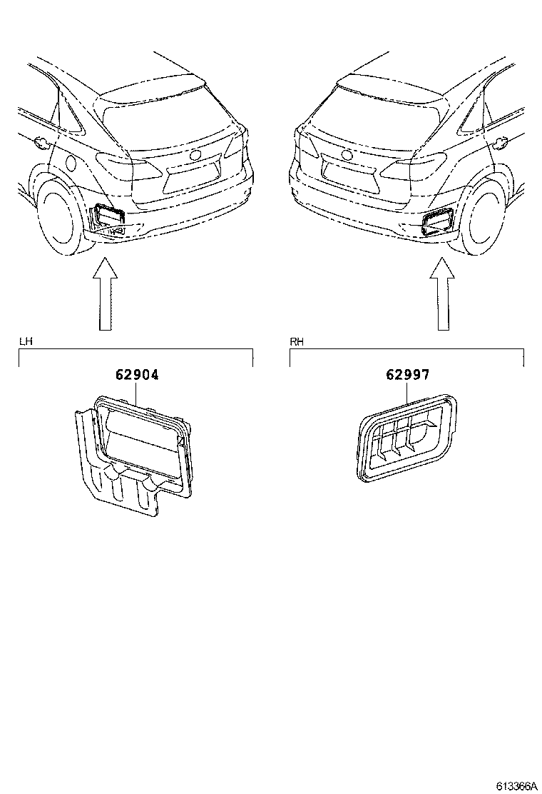 Toyota 62904-48030 DUCT SUB-ASSY, QUARTER VENTILATOR, LH