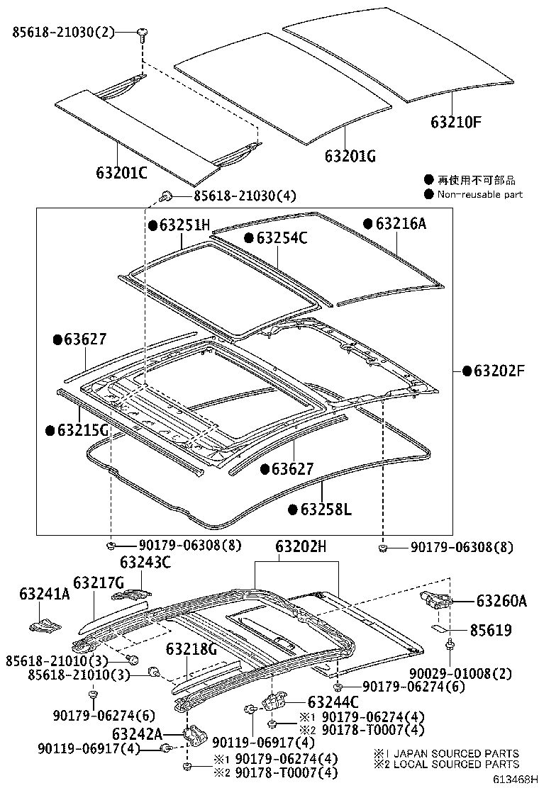 63201-47060 GLASS SUB-ASSY, SLIDING ROOF product image